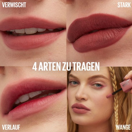 Maybelline Matte Liquid Lipstick Super Stay Teddy Tint (Liquid Lip Tint) 5 ml - Shade: 15 Skinny Dip