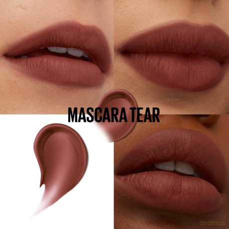Maybelline Matte Liquid Lipstick Super Stay Teddy Tint (Liquid Lip Tint) 5 ml - Shade: 20 Mascara Tear