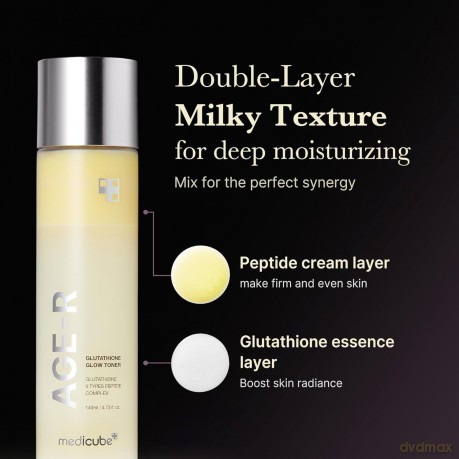Medicube AGE-R Double-Layer Milk Toner (Glutathione Glow Toner) 140 ml