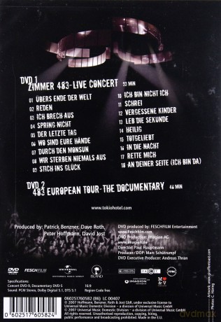 Tokio Hotel: Zimmer 483 -Live In Europe (Polska Cena!) [2DVD]