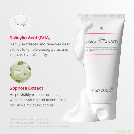 Medicube Cleansing foam against imperfections for oily and problematic skin Red Foam Cleanser 120 ml