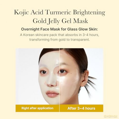 Medicube Set of gel face masks against pigment spots Kojic Acid (Turmeric Brightening Gel Mask) 4 x 28 g