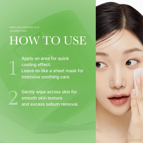 Medicube Soothing and hydrating toning pads for sensitive and problematic skin Exosome Cica (Calming Pad) 100 pcs