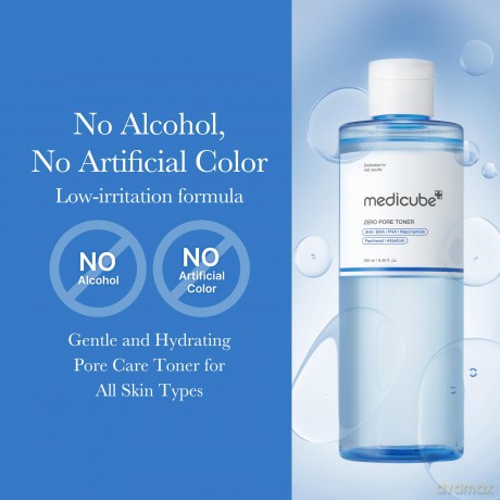 Medicube Zero Pore Hydrating and Exfoliating Facial Toner (Toner) 250 ml