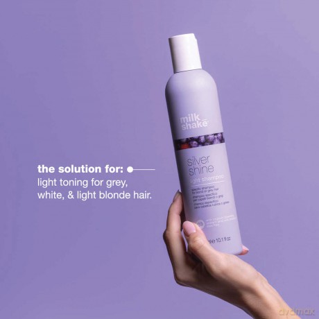 Milk Shake Silver Shine Shampoo for Gray Hair (Light Shampoo) - Volume: 300 ml