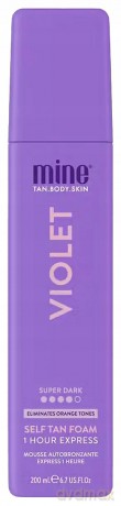 Minetan Self-tanning foam for a dark brown tan with an olive undertone Violet (Self Tan Foam) 200 ml