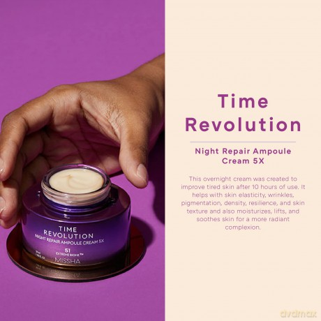 Missha Night cream against skin aging Time Revolution Night Repair (Ampoule Cream 5x) 50 ml