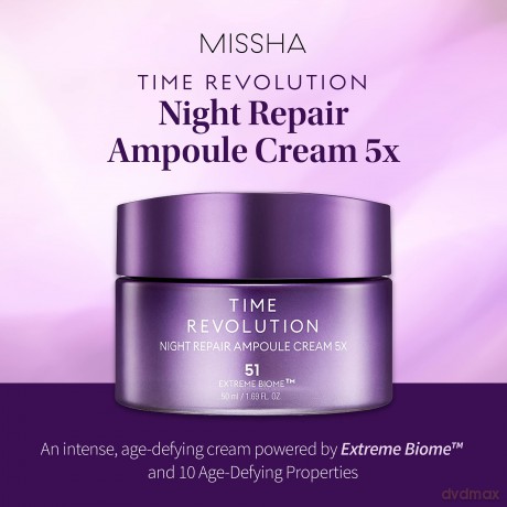 Missha Night cream against skin aging Time Revolution Night Repair (Ampoule Cream 5x) 50 ml
