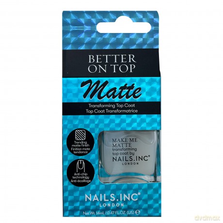 Nails.Inc Better On Top Make Me Matte (Transforming Top Coat) 14 ml