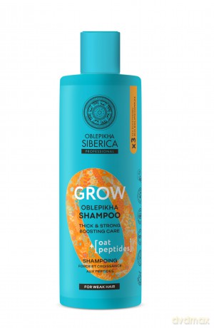 Natura Siberica Peptide strengthening shampoo for hair growth Oblepikha (Grow Shampoo) 400 ml