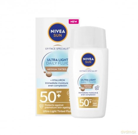 Nivea Ultra Light Tinted Fluid SPF 50+ Sun (Ultra Light Tinted Fluid) 40 ml - Shade: Medium