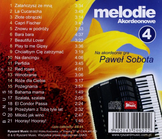 Paweł Sobota: Akordeonowe Melodie 4 [CD]