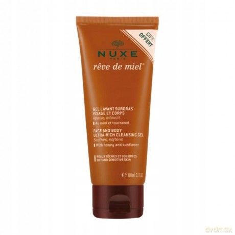 Nuxe Reve de Miel Face and Body Wash (Ultra Rich Cleansing Gel) 100 ml