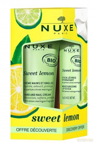 Nuxe Sweet Lemon Hand and Lip Set Gift Set