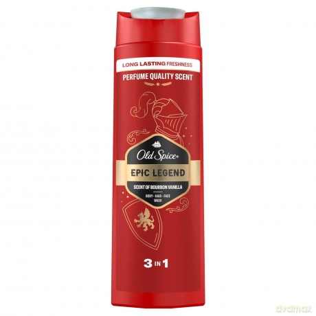 Old Spice Epic Legend Shower Gel (Body-Hair-Face Wash) - Volume: 400 ml