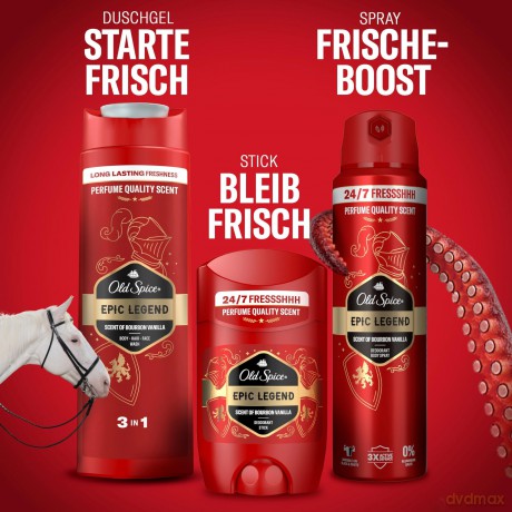 Old Spice Epic Legend Shower Gel (Body-Hair-Face Wash) - Volume: 400 ml