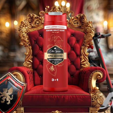 Old Spice Epic Legend Shower Gel (Body-Hair-Face Wash) - Volume: 400 ml