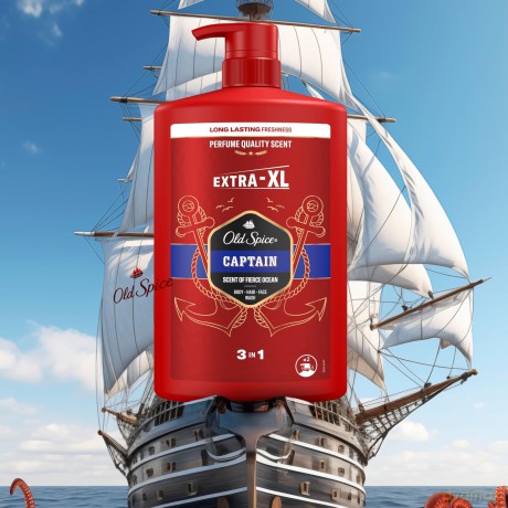 Old Spice Shower gel for men Captain (Body-Hair-Face Wash) 1000 ml