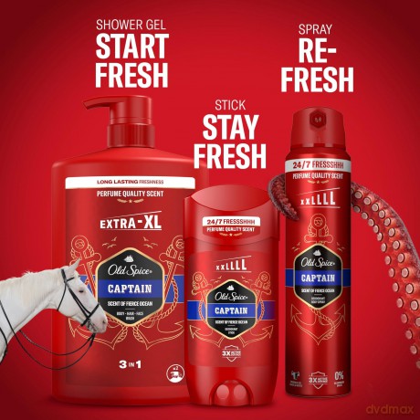 Old Spice Shower gel for men Captain (Body-Hair-Face Wash) 1000 ml