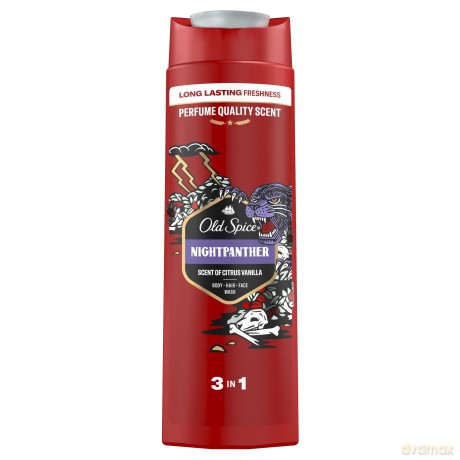Old Spice Shower gel for men NightPanther (Body-Hair-Face Wash) - Volume: 400 ml