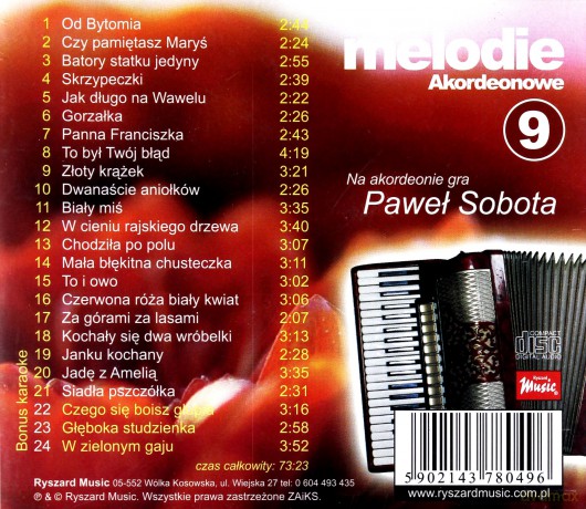 Paweł Sobota: Akordeonowe Melodie 9 [CD]