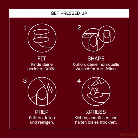 OPI Gel nails xPRESS/ON (Press On Nails - Malaga Wine)
