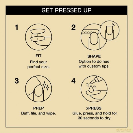 OPI Gel nails xPRESS/ON (Press-On Nails - Break The Gold)