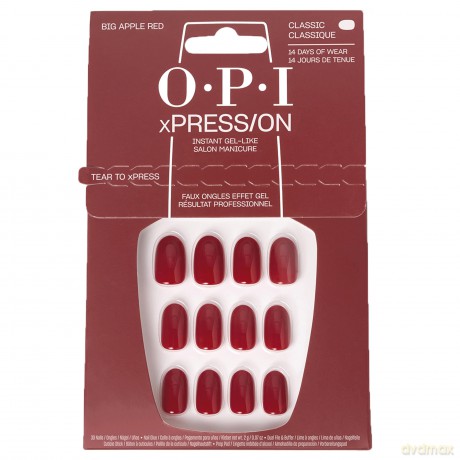 OPI XPRESS/ON Gel Nails (Press On Nails - Big Apple Red)