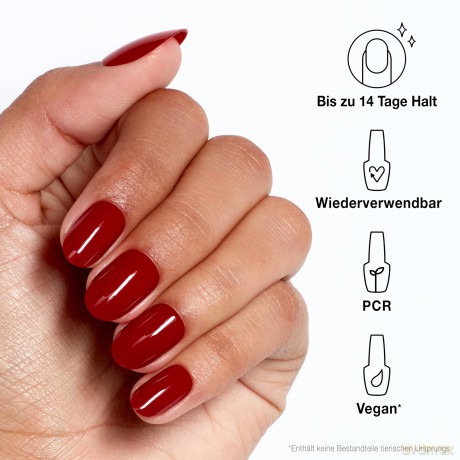 OPI XPRESS/ON Gel Nails (Press On Nails - Big Apple Red)