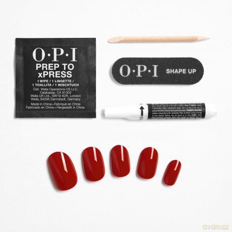 OPI XPRESS/ON Gel Nails (Press On Nails - Big Apple Red)