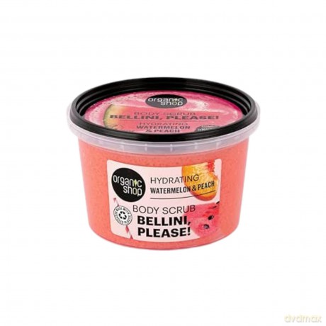 Organic Shop Bellini, please! Hydrating Body Scrub Watermelon and Peach 250 ml