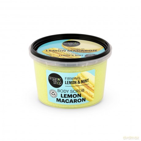 Organic Shop Firming Body Scrub Lemon Macaron Lemon and Mint (Firming Body Scrub) 250 ml