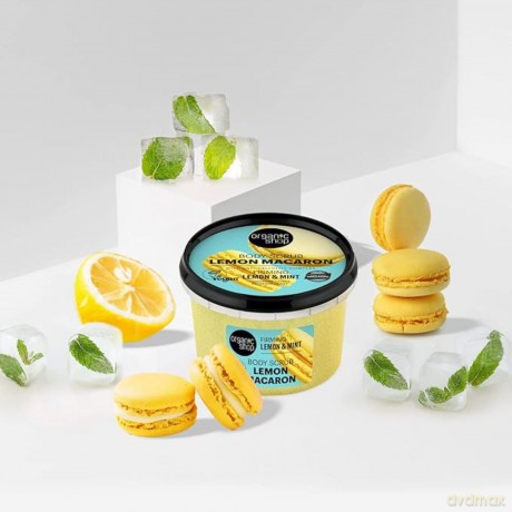 Organic Shop Firming Body Scrub Lemon Macaron Lemon and Mint (Firming Body Scrub) 250 ml