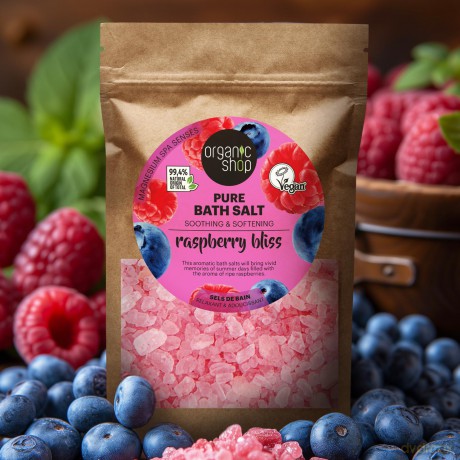 Organic Shop Raspberry Bliss Bath Salt (Pure Bath Salt) 500 g