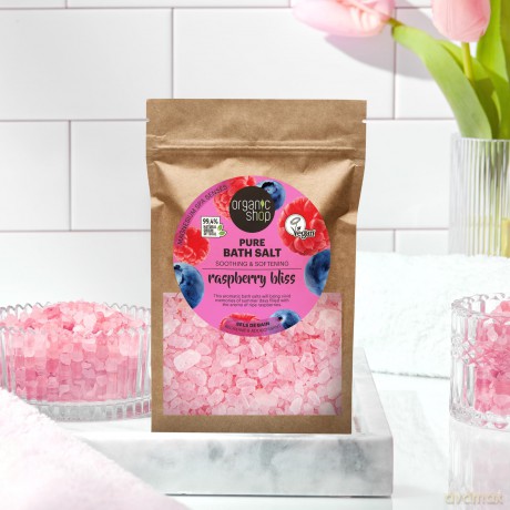 Organic Shop Raspberry Bliss Bath Salt (Pure Bath Salt) 500 g