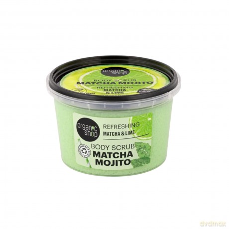 Organic Shop Refreshing Body Scrub Matcha Mojito Matcha and Lime (Refreshing Body Scrub) 250 ml