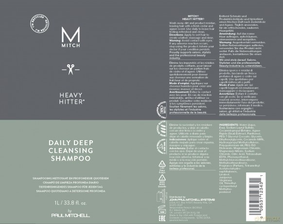 Paul Mitchell Mitch Heavy Hitter Deep Cleansing Shampoo - Volume: 1000 ml