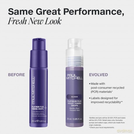 Paul Mitchell Platinum Plus Toning Drops for Neutralizing Yellow Tones (Toning Drops) 25 ml