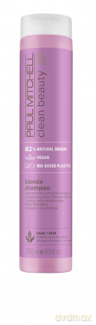 Paul Mitchell Shampoo neutralizing yellow tones Clean Beauty (Blonde Shampoo) - Volume: 250 ml