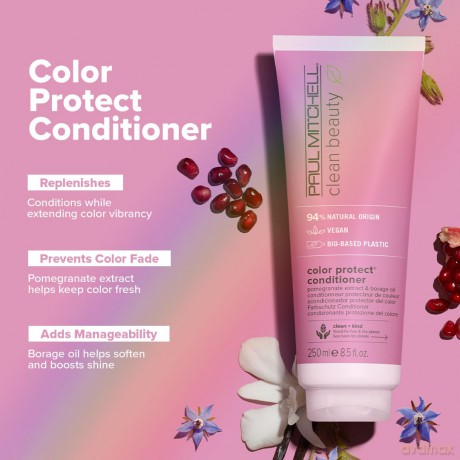Paul Mitchell Sulfate-free conditioner for colored hair Clean Beauty (Color Protect Conditioner) - Volume: 1000 ml