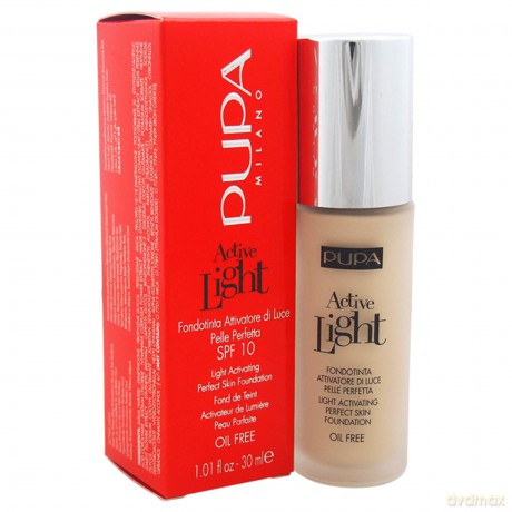 PUPA Milano Light liquid make-up SPF 10 Active Light (Perfect Skin Foundation) 30 ml - Shade: 002 Ivory