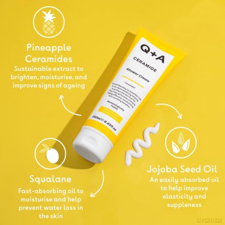 Q+A Shower Cream with Ceramides (Shower Cream) 250 ml