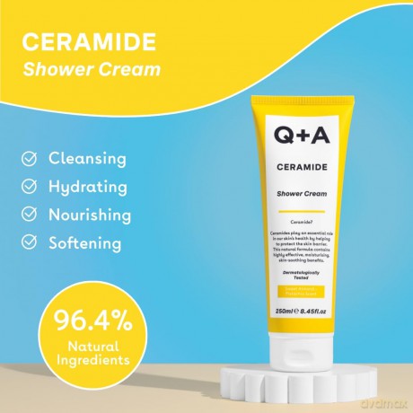 Q+A Shower Cream with Ceramides (Shower Cream) 250 ml