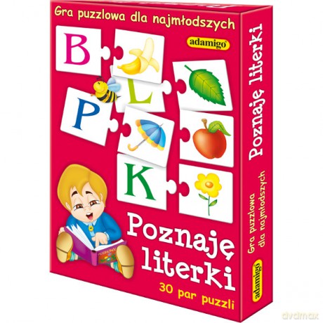 Adamigo Gra Puzzlowa Poznaję Literki [GRA]