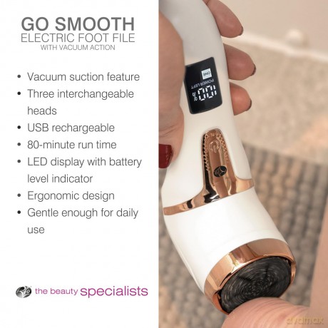 Rio-Beauty Go Smooth electric foot file with vacuum suction