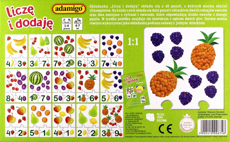 Adamigo Układanka, Liczę I Dodaję [GRA]