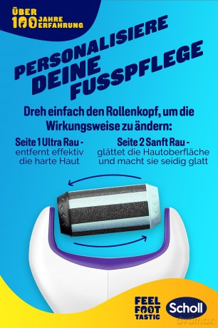 Scholl Velvet Smooth 2-in-1 Electric Foot File (Electronic Foot File)