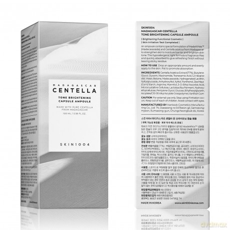 SKIN1004 Hydrating serum for lightening pigment spots Madagascar Centella (Tone Brightening Capsule Ampoule) - Volume: 100 ml