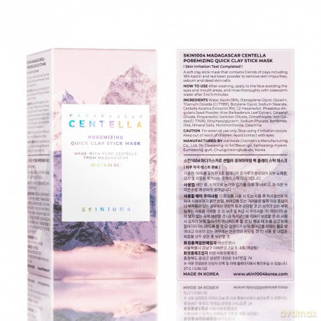 SKIN1004 Madagascar Centella Purifying Clay Stick Mask (Poremizing Quick Clay Stick Mask) 27 g