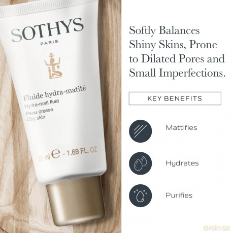 SOTHYS Paris Hydrating matting fluid for oily skin (Hydra-Matt Fluid) - Volume: 50 ml